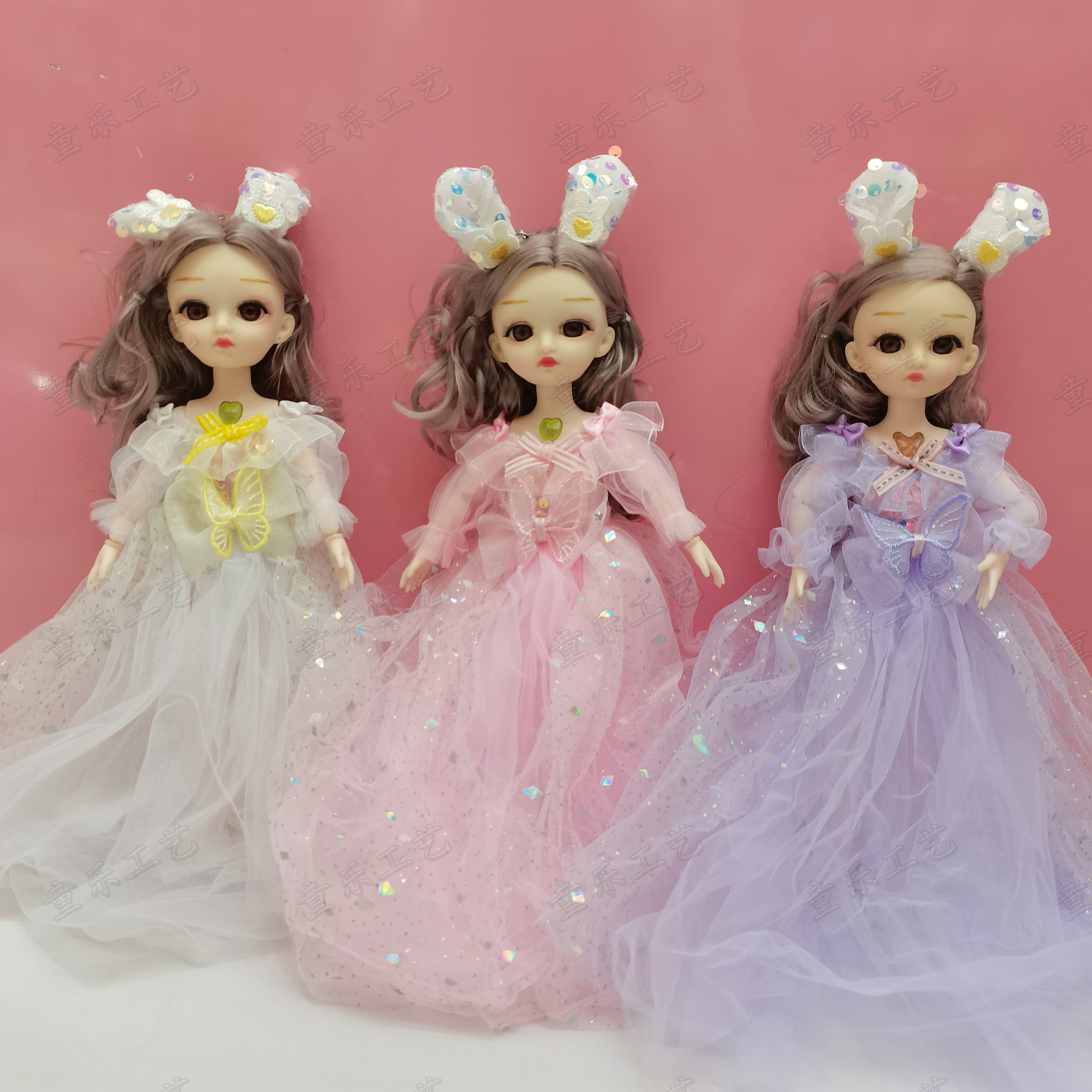 仿真洋娃娃芭比娃娃小挂件礼服芭比女孩钥匙扣送女生礼物饰品书包挂饰