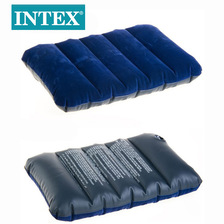 INTEX68672蓝色绒毛枕头户外易携带野营充气枕头批发
