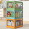 收纳箱家用玩具衣服书本零食透明整理箱塑料折叠抽屉储物箱盒柜图