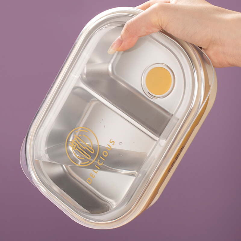 In-stock stainless steel insulated lunch boxes, primary school student compartments, food-grade children's compartments, lunch boxes for office workers Specification image