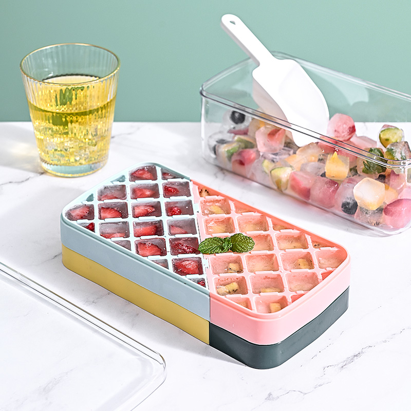 Ice cube tray, ice box with lid, ice cube box, homemade ice cream Popsicle mold, ice bag, Popsicle, ice cream mold Specification image