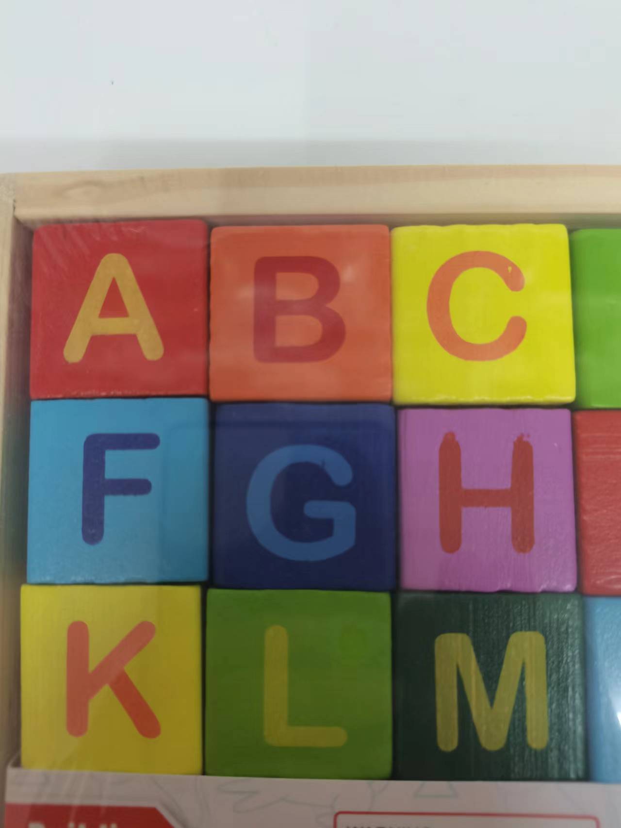 儿童积木玩具 积木玩具盒  单面字母印花积木，双面字母印花积木，儿童益智玩具详情图2