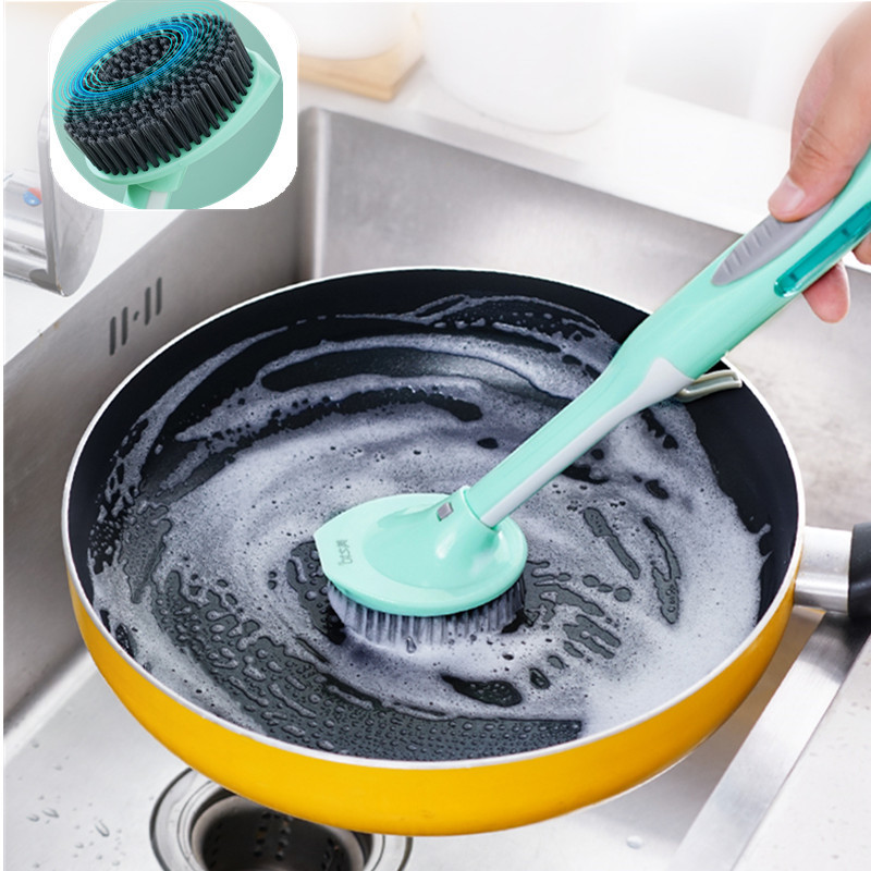 Long-handled non-stick pan brush Specification image