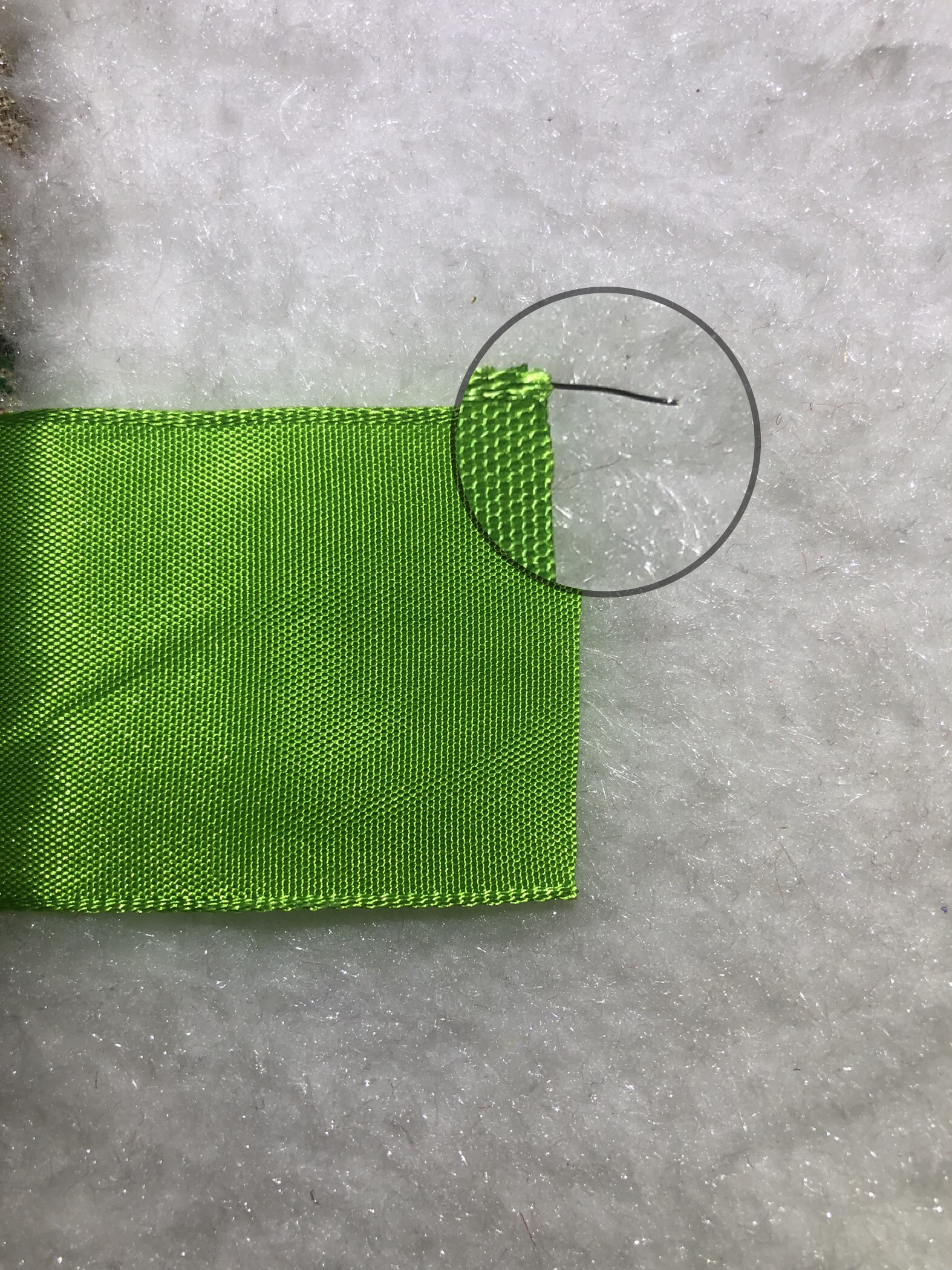 Item No. : 1171 Christmas Gift Packaging Decoration DIY Double-sided Green Double-sided Wire Webbing 3.8cm Christmas Supplies Christmas ornaments Specification image
