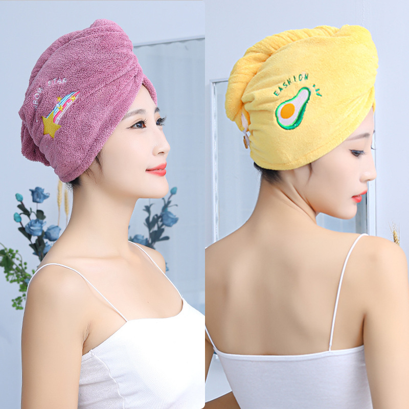 New coral fleece dry hair cap Item Picture