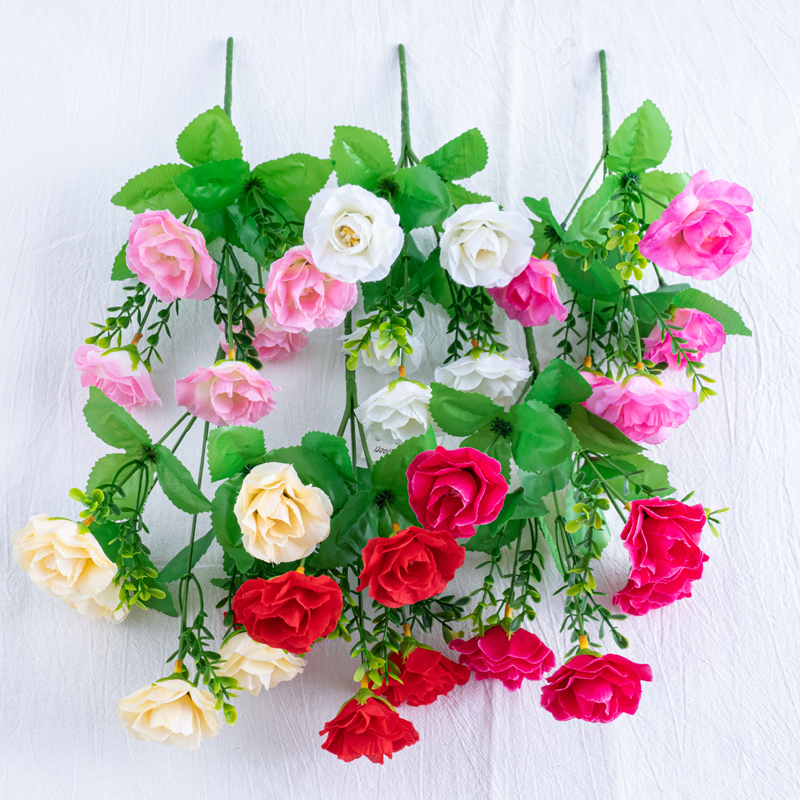 Direct sales of 5-headed four-eared artificial flower bouquets from the artificial flower manufacturer Specification image