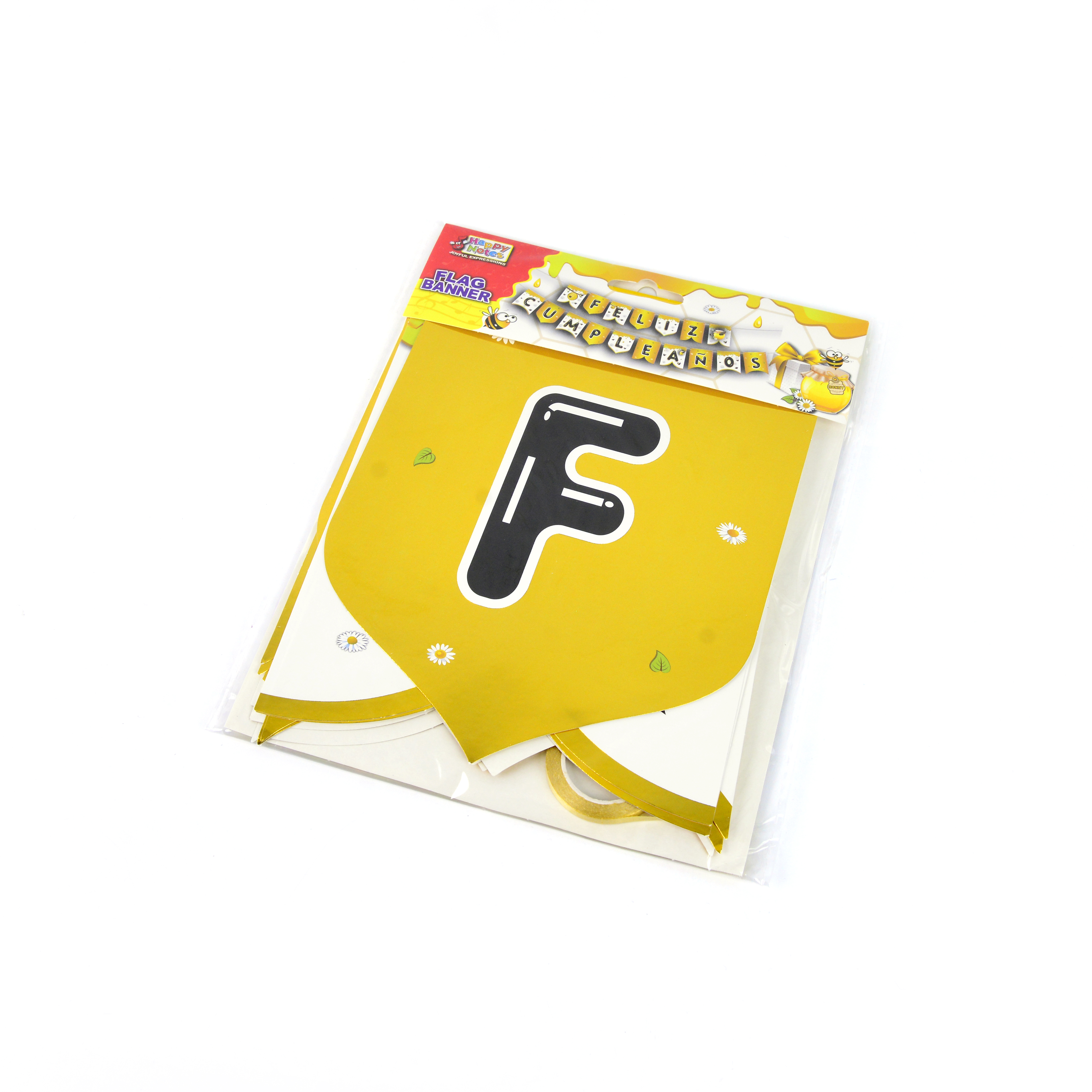 A golden bee-patterned letter pull TAB Specification image