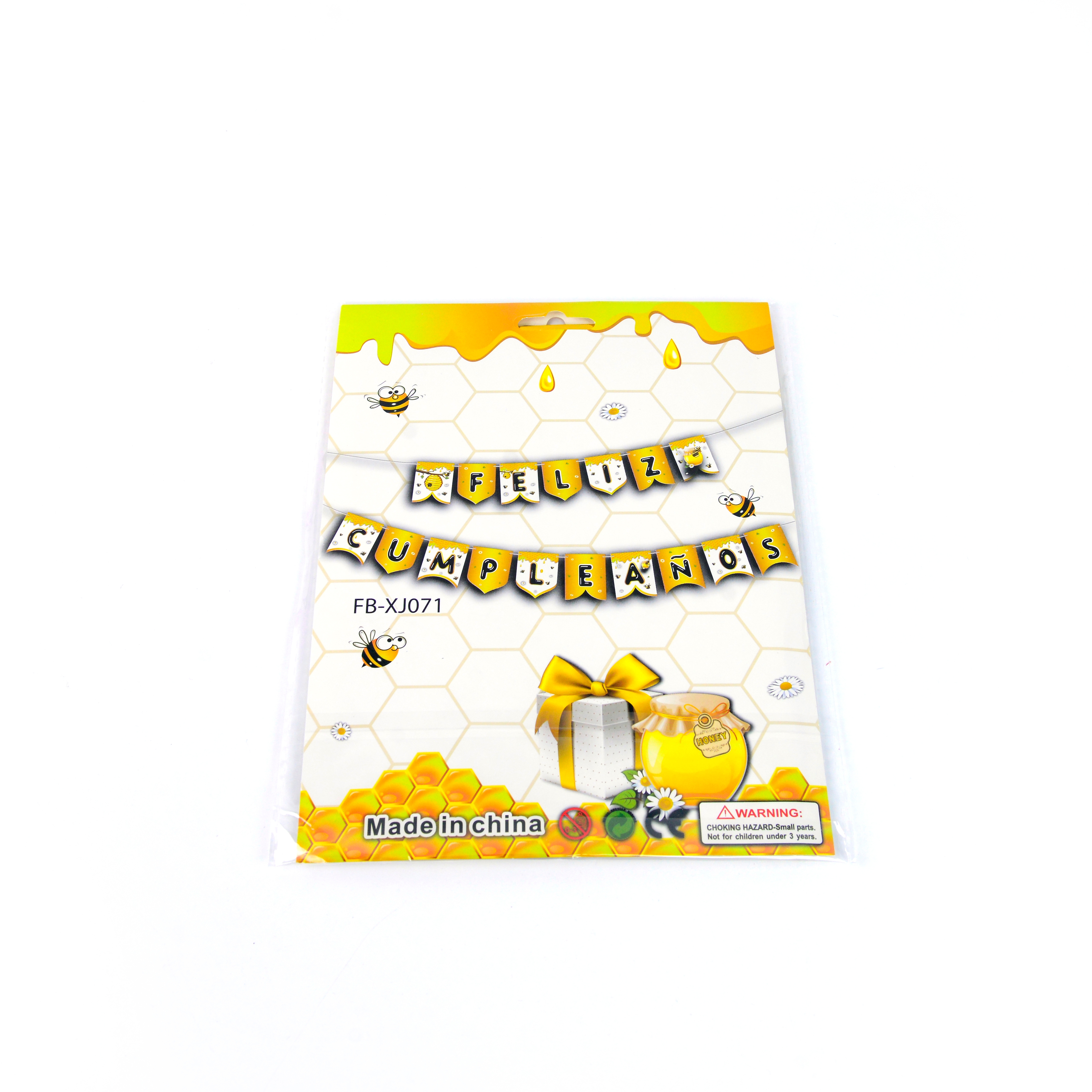 A golden bee-patterned letter pull TAB details Picture