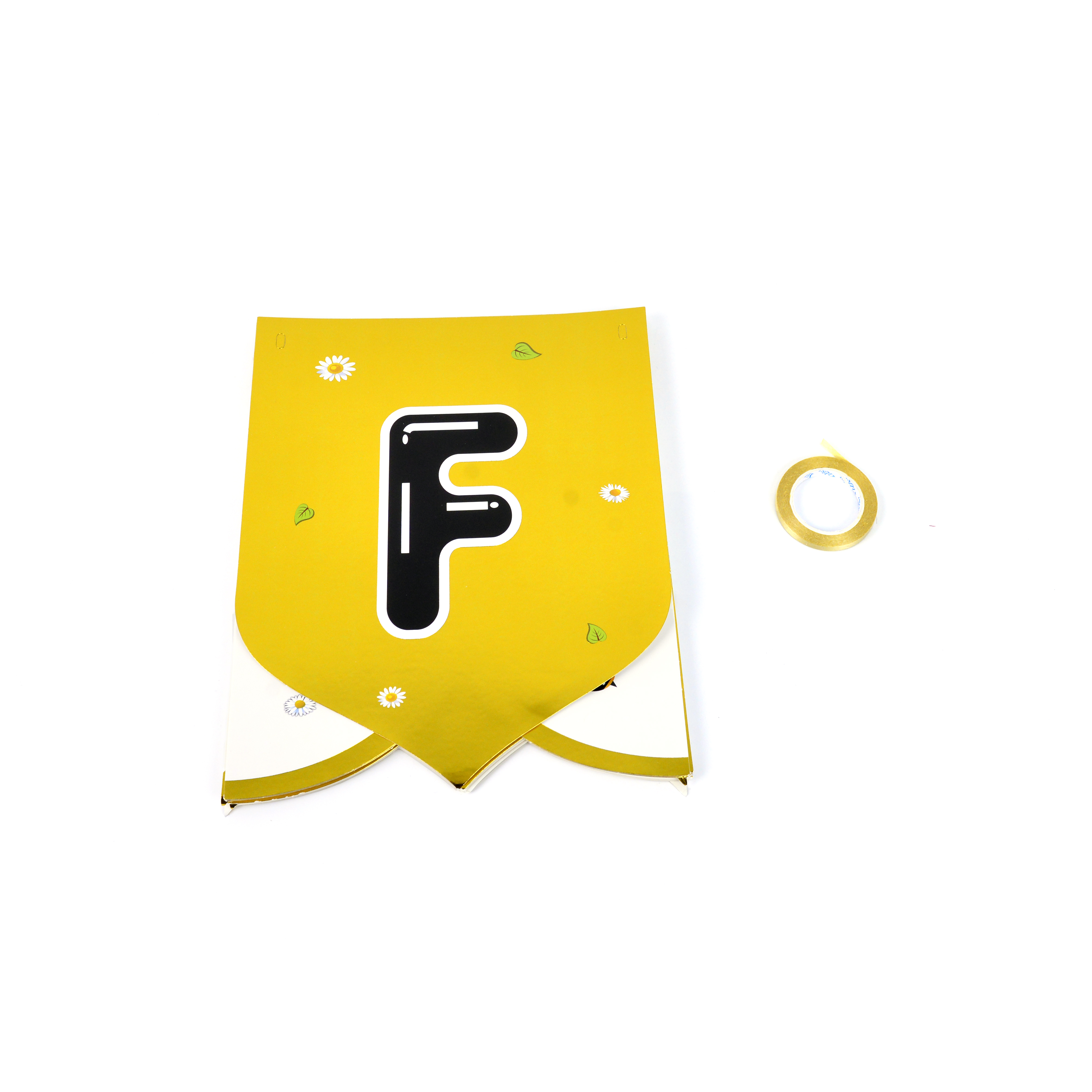 A golden bee-patterned letter pull TAB Application Scenario