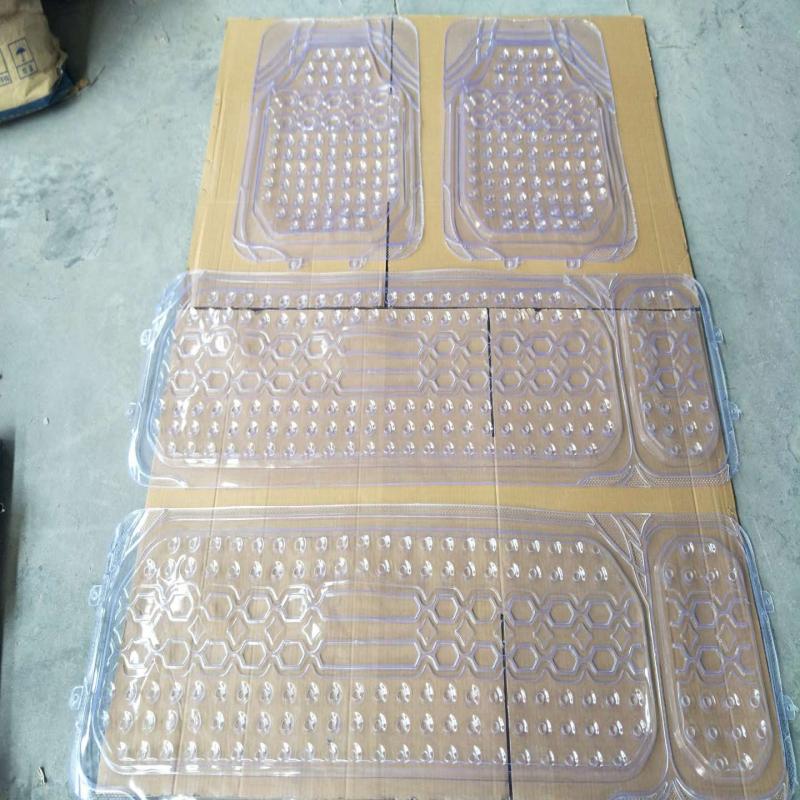 PVC transparent business floor MATS, 4-piece anti-slip carpet floor MATS, PVC carpet for export, universal car floor MATS, car floor MATS, foot MATS, 4pc, Qiwei Car decoration QW65 Specification image