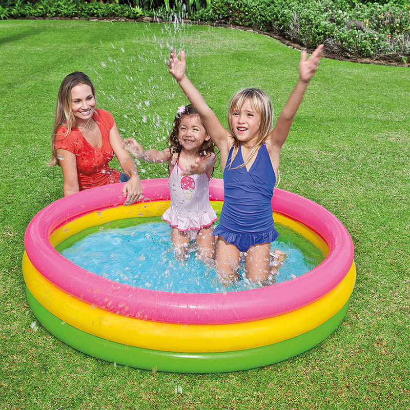 INTEX 57107 Fluorescent Inflatable Baby Pool, Children's water play garden Inflatable PVC Pool, family swimming pool details Picture
