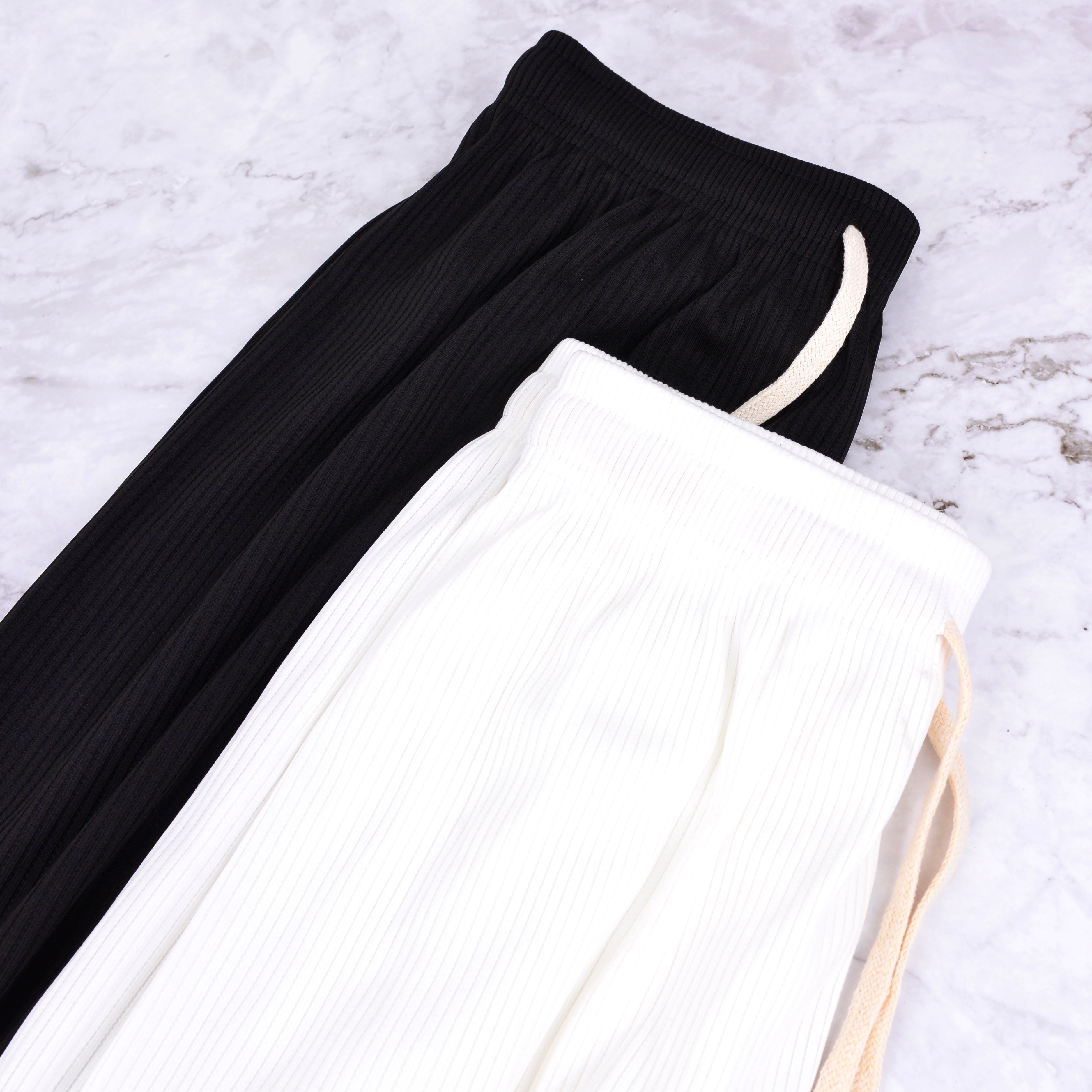 New Spring and summer casual pants, large-sized straight-leg pants, suitable for children and students, Korean style, versatile, high-waisted, loose and slimming casual wide-leg pants, long pants details Picture