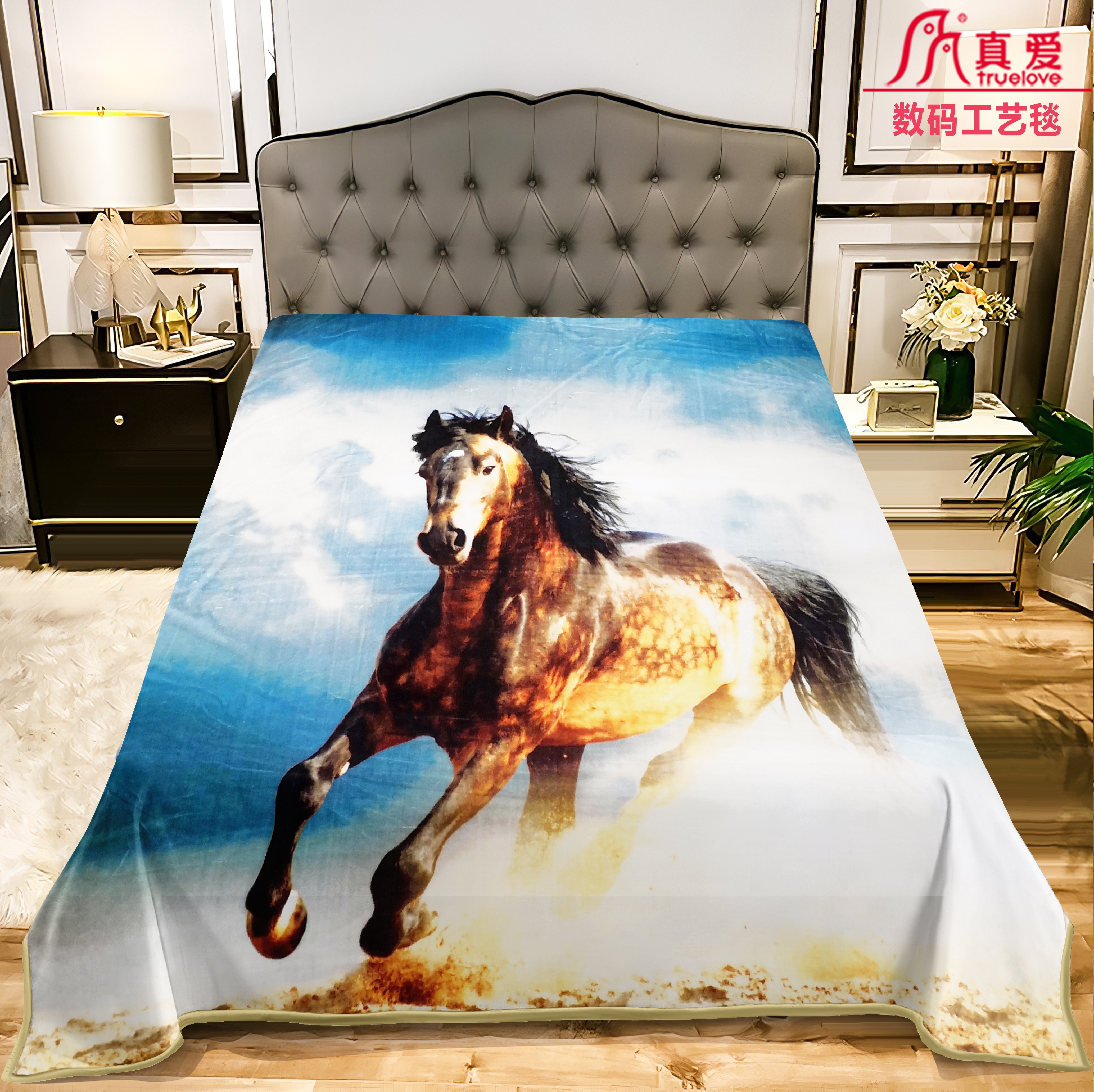 毛毯/印花毛毯/法兰绒毛毯细节图