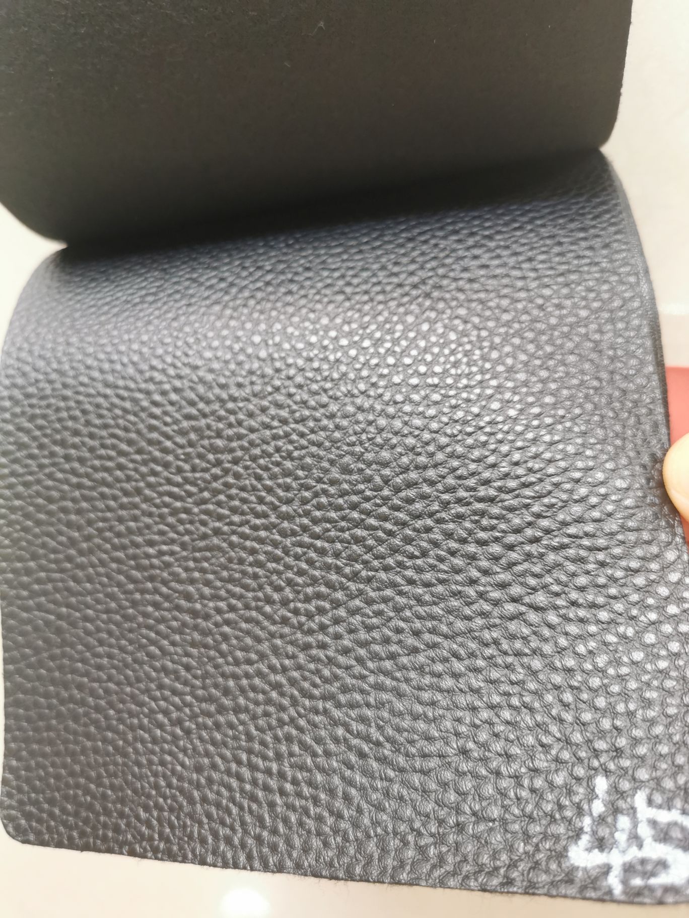 Black single-needle leather texture Specification image