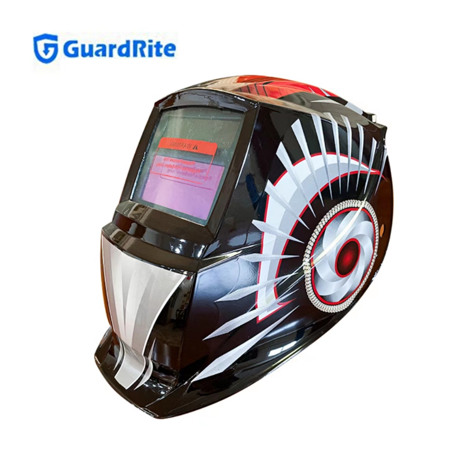 太阳能子宫变光头戴式电焊面罩 全脸防护焊接面罩 轻便焊工焊帽 可来样定制图案 可印LOGO 