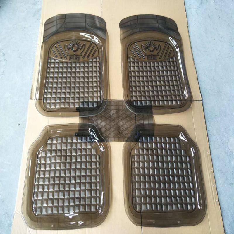 PVC transparent car floor MATS, 4-piece anti-slip carpet floor MATS, PVC carpet for export, universal car floor MATS, car floor MATS, foot MATS, 4pc, Qiwei Car Decoration QW63 Specification image