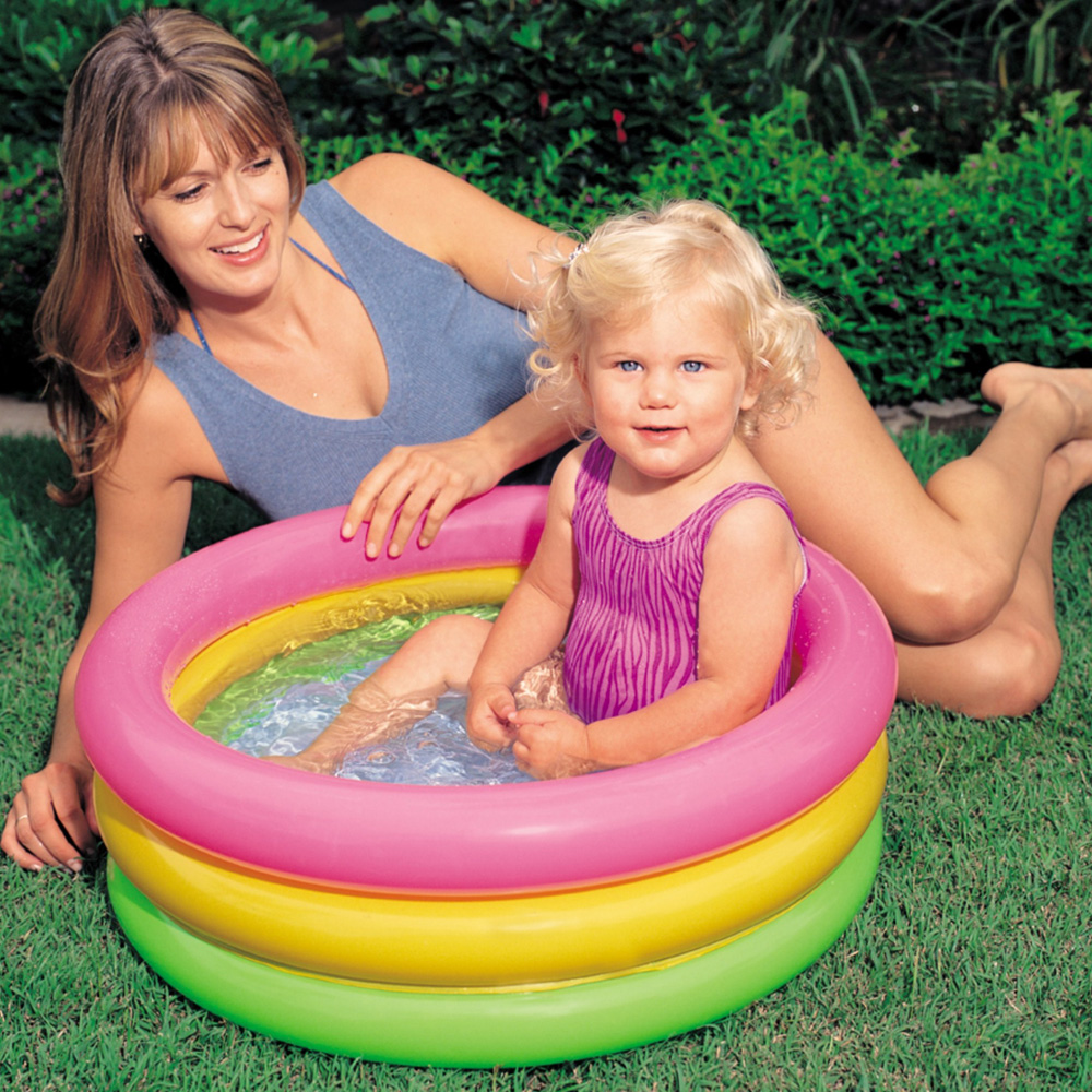 INTEX 57107 Fluorescent Inflatable Baby Pool, Children's water play garden Inflatable PVC Pool, family swimming pool Specification image