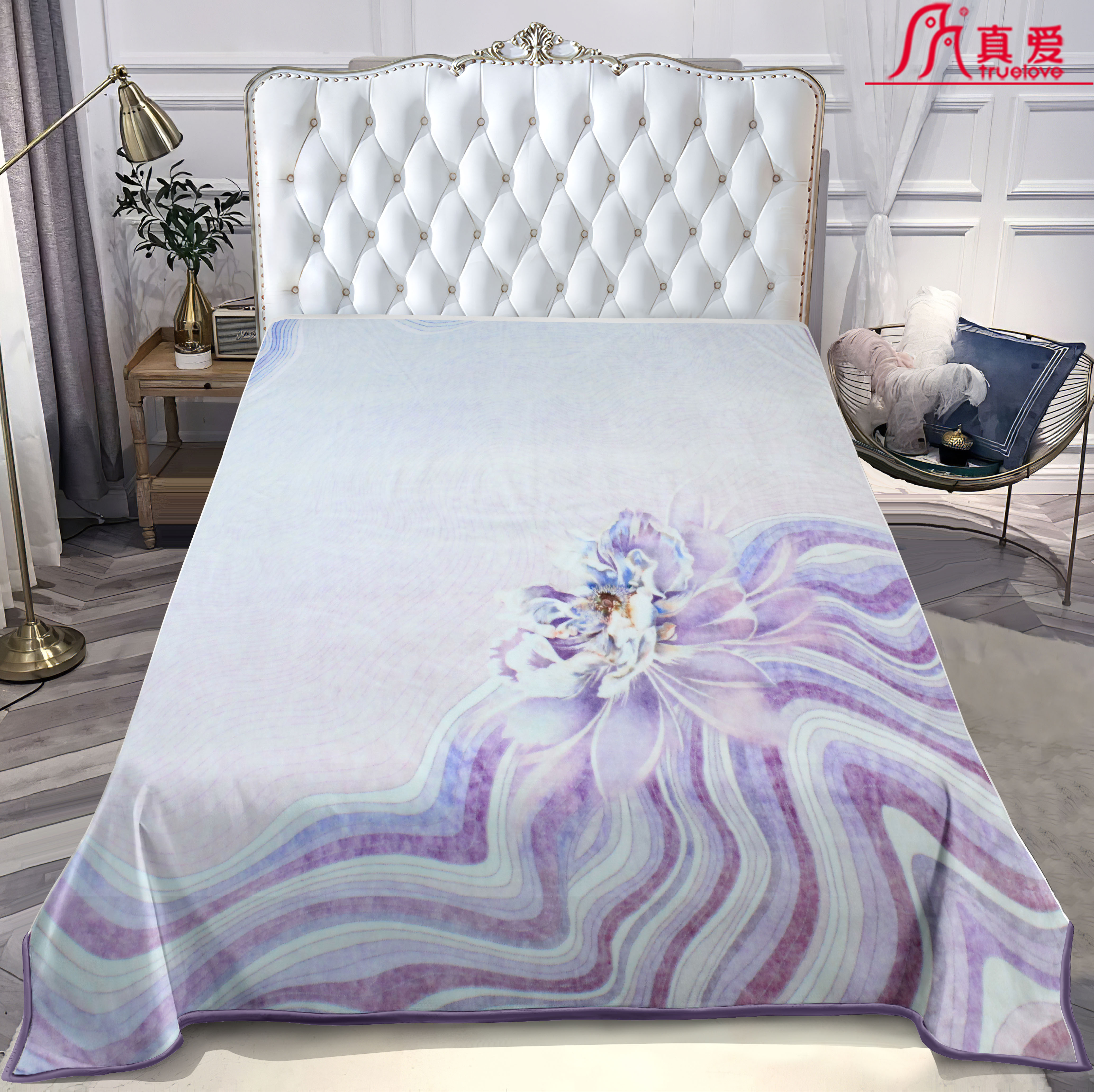 毛毯/法兰绒毛毯/印花毛毯细节图