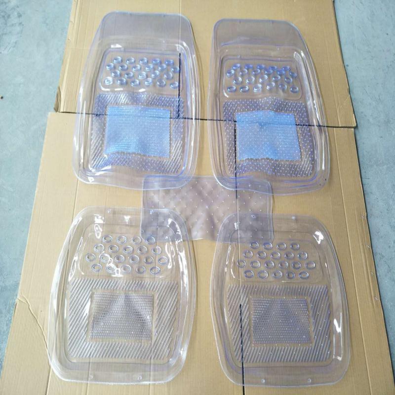 PVC transparent pearl car floor MATS, 5-piece anti-slip carpet floor MATS, PVC carpet for export, universal car floor MATS, car floor MATS, foot MATS, 5pc, Qiwei car decoration QW64 Specification image