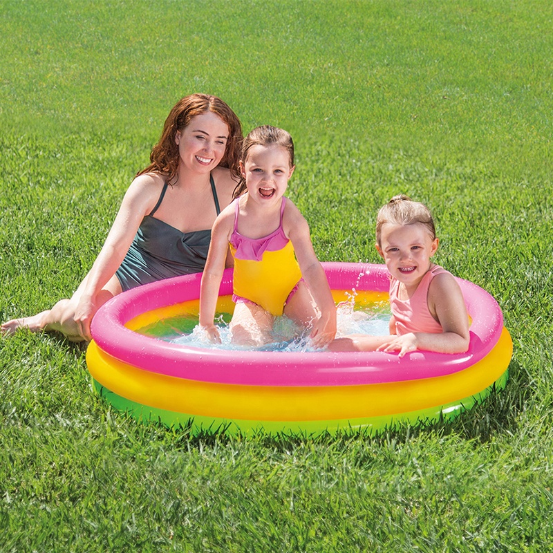 INTEX 57107 Fluorescent Inflatable Baby Pool, Children's water play garden Inflatable PVC Pool, family swimming pool Application Scenario