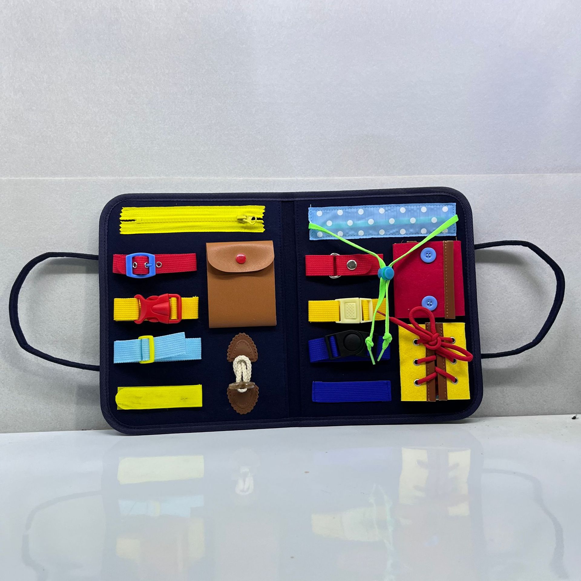 毛毡学习忙碌板 早教玩具毛毡教育穿衣学习板 儿童忙碌板益智玩具