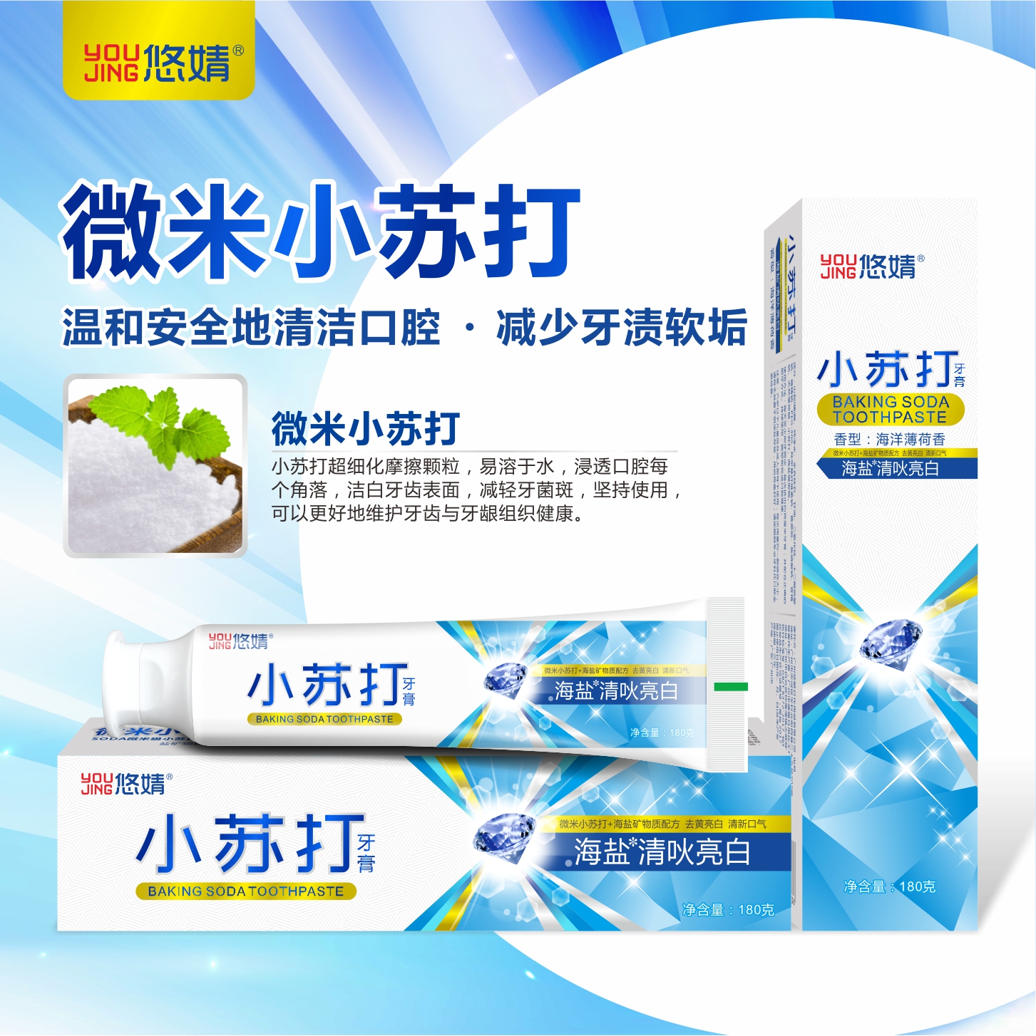 祛渍牙膏/亮白牙膏/护龈牙膏产品图
