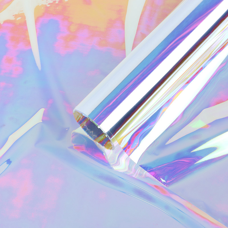 New product of Flower Dress: Iride-colored film, flower bouquet gift wrapping paper material, neon film, rainbow apple wrapping paper Item Picture