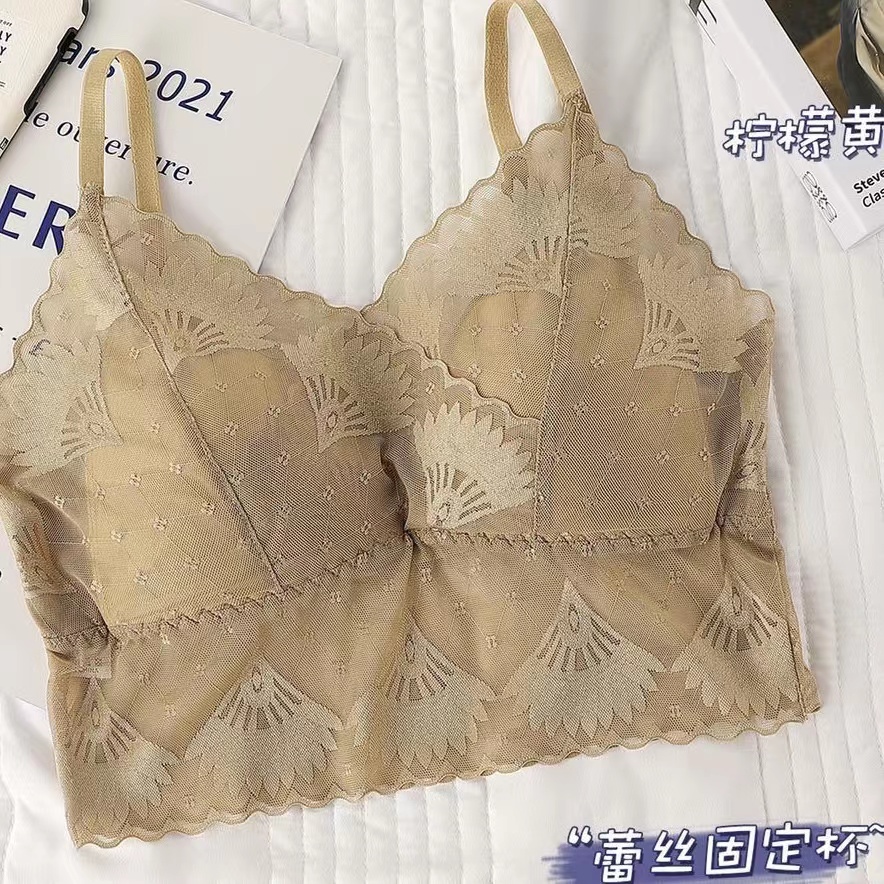 新款时尚柔软内衣女无钢圈防下垂女士舒适文胸1