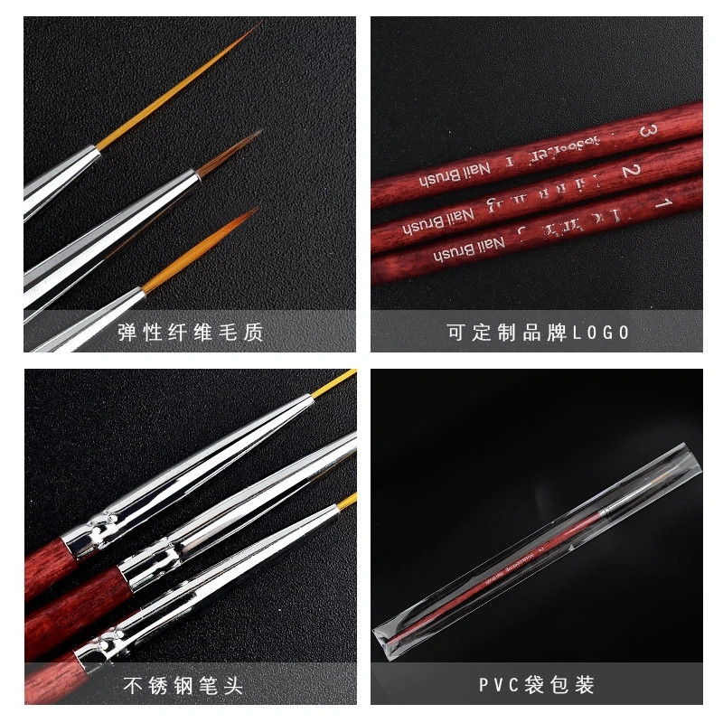 Cross-border nail art pen, nail string, painting pen, carved outlining pen, black rod redwood rod string pen, shanilak Application Scenario