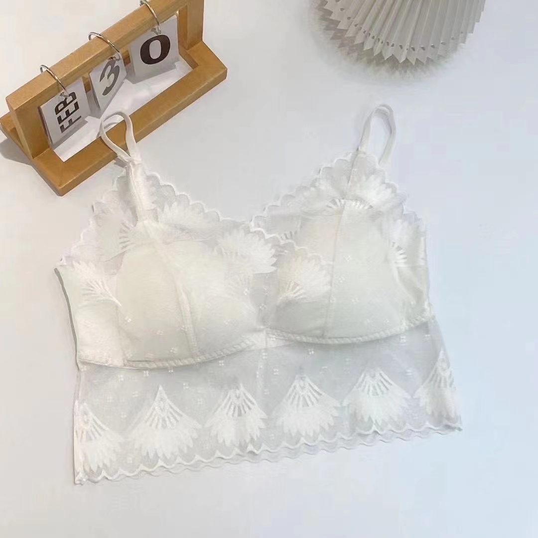 新款时尚柔软内衣女无钢圈防下垂女士舒适文胸5