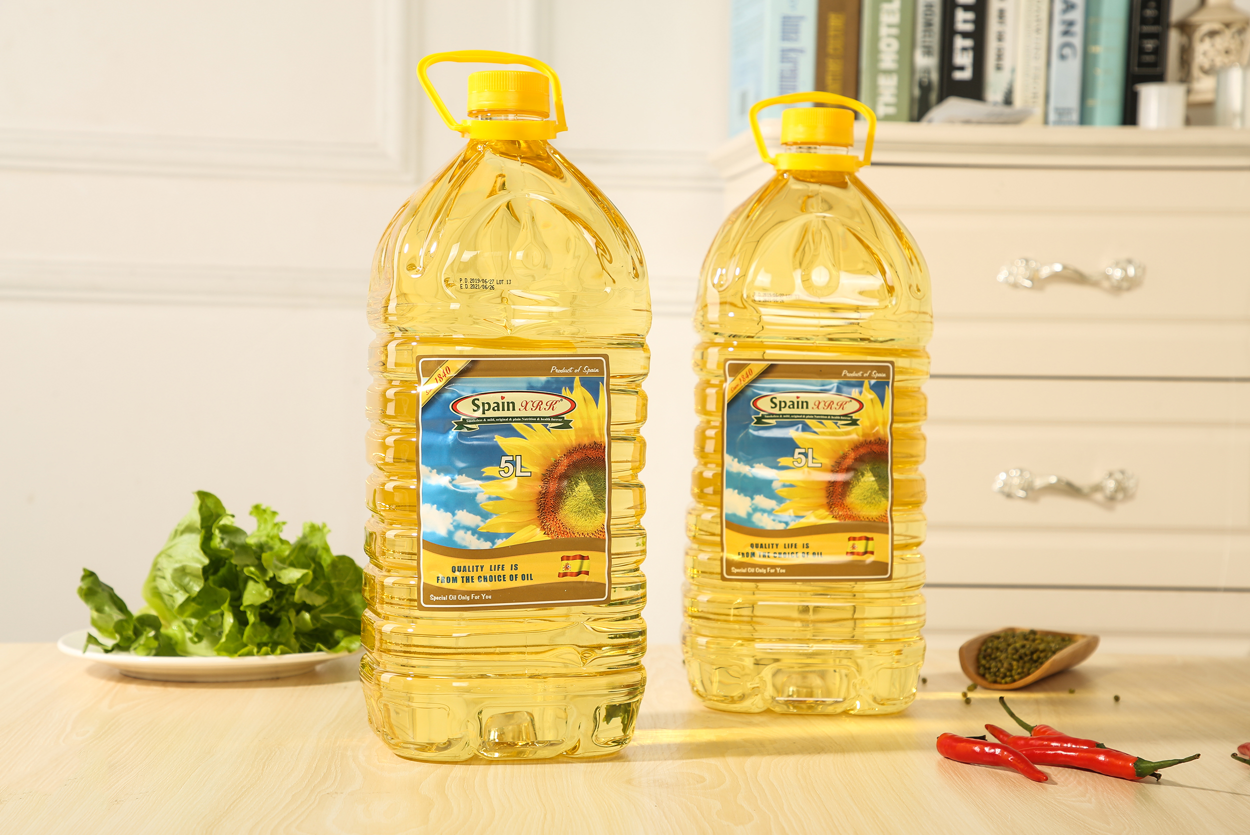 西班牙原瓶原装进口5升葵花籽油压榨醇香食用油详情5