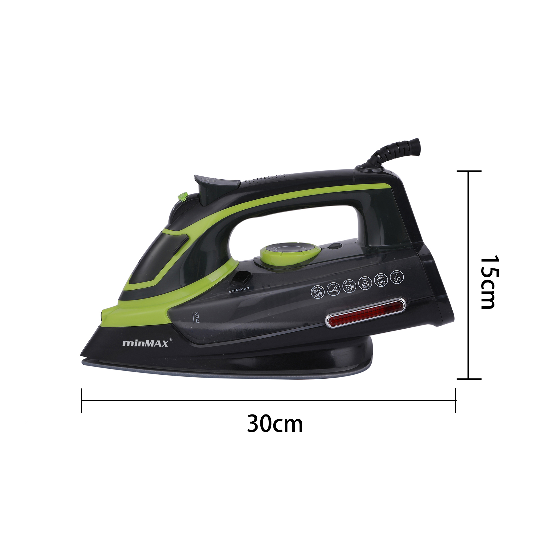 minMAX Steam Iron, household handheld electric iron, MNI-1246 travel wire iron, portable iron details Picture