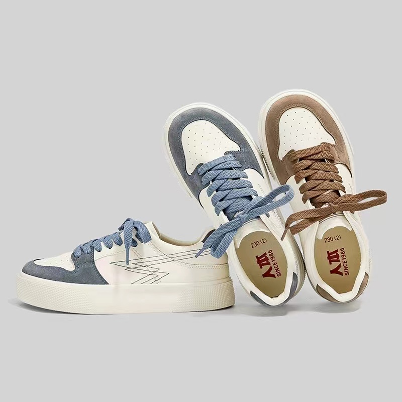 Renben 21873 white sneakers, women's shoes, 2022 Summer Breathable Casual shoes, thick-soled versatile sneakers, retro ins trendy canvas shoes Item Picture