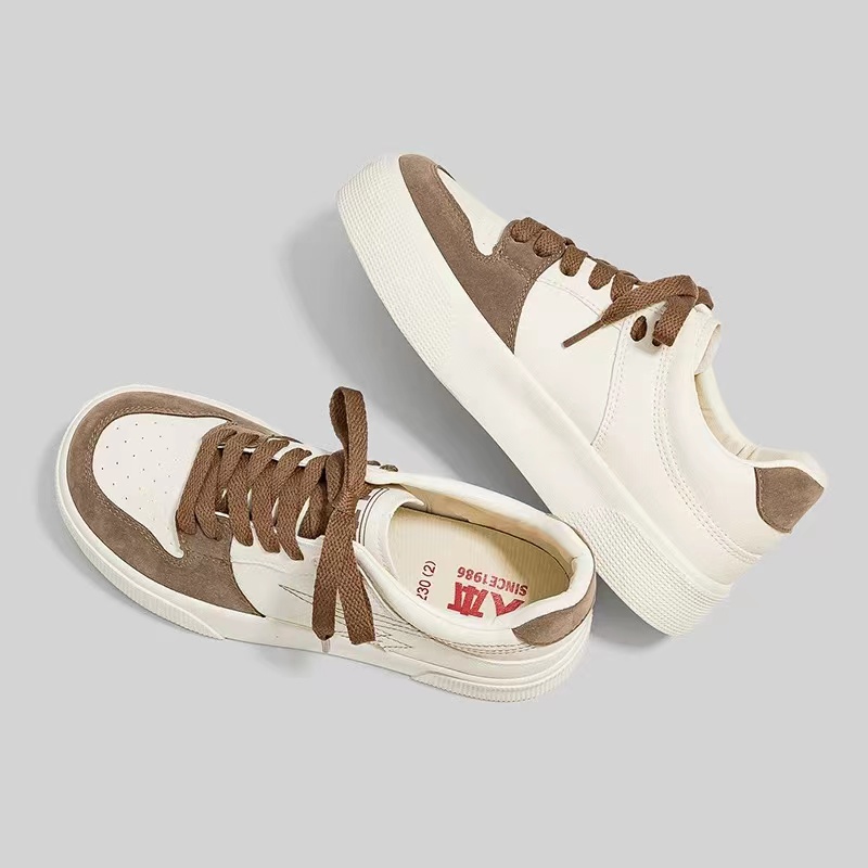 Renben 21873 white sneakers, women's shoes, 2022 Summer Breathable Casual shoes, thick-soled versatile sneakers, retro ins trendy canvas shoes Specification image