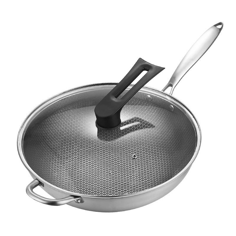 Stainless steel wok