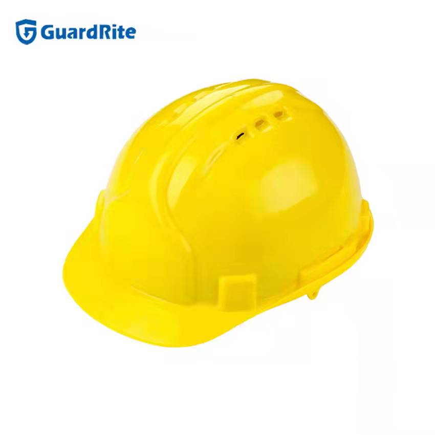 厂家直供 CE证书 工地加厚透气款ABS安全帽 建筑旷工工人防砸头盔  可印LOGO详情图1
