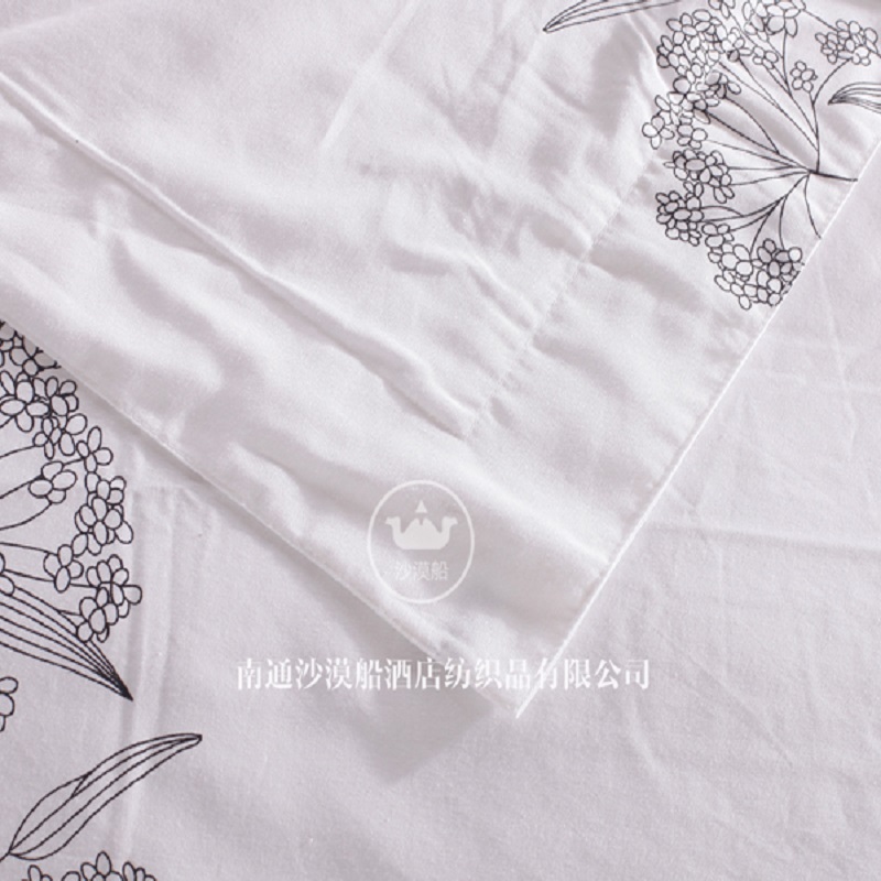 Hotel Bedding, a high-end hotel linen and bedding product with a rustical-style style, is made of all-cotton brocade fabric and features a simple yet sophisticated printing process Specification image