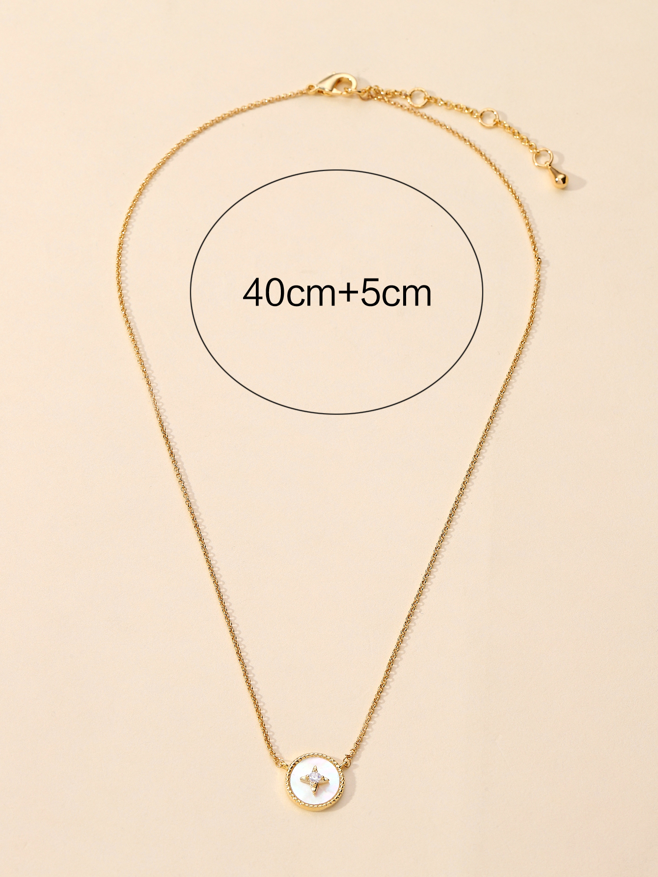Xuhui brand's premium copper-plated genuine gold and zircon mother-of-pearl high-quality necklace pendant is fashionable and versatile Item Picture