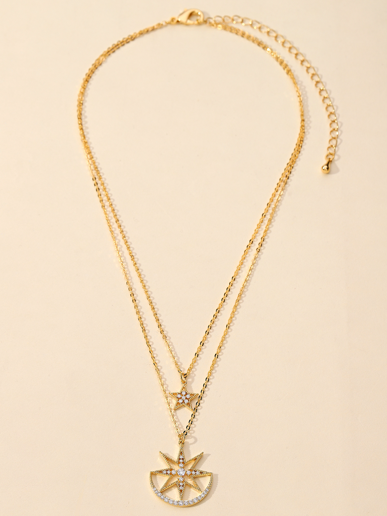 Xuhui brand Mangxing Zircon gold-plated necklace sweater chain women's new luxury and fashionable accessories Specification image