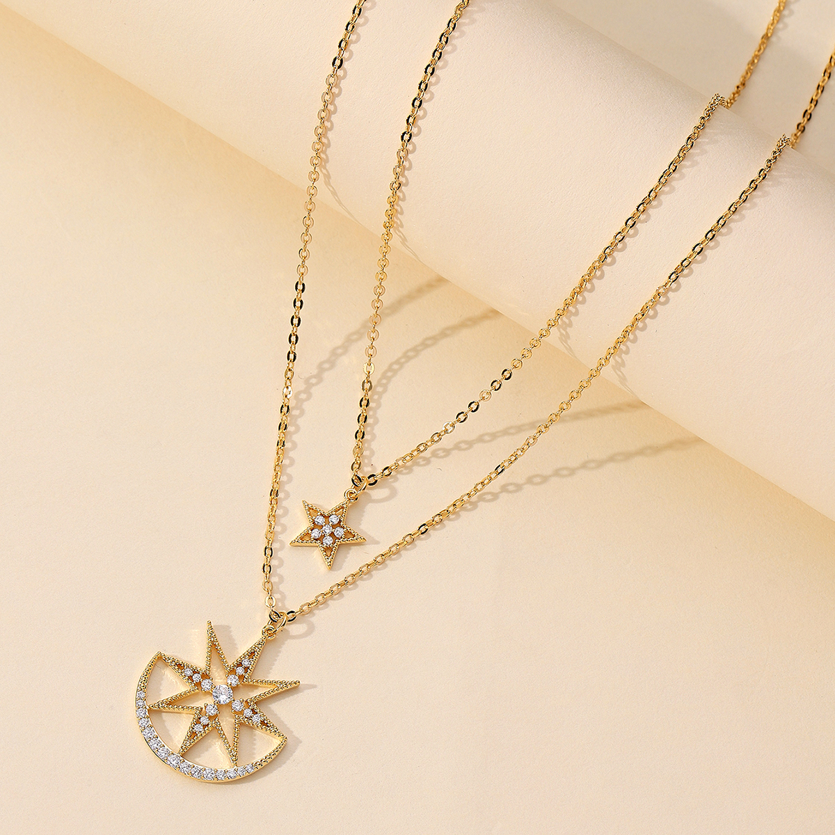 Xuhui brand Mangxing Zircon gold-plated necklace sweater chain women's new luxury and fashionable accessories details Picture