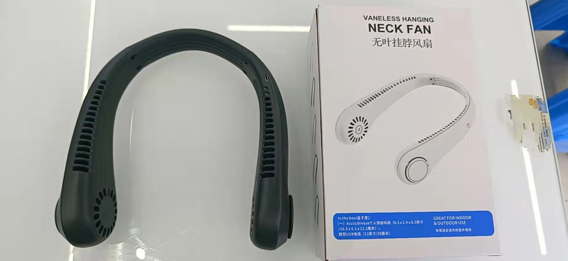 The A16 bladeless neck-hanging fan has three Settings to free your hands Item Picture