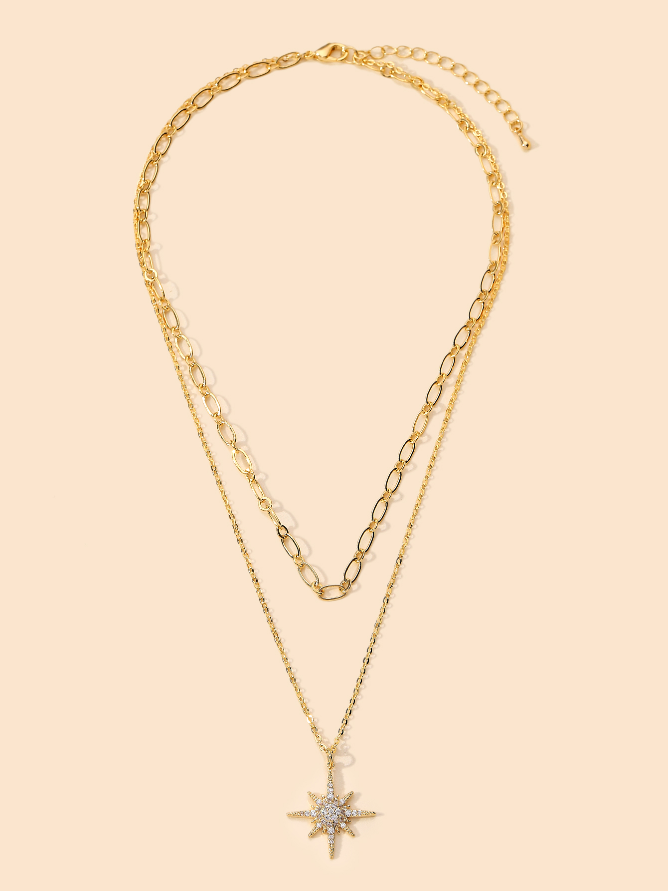 Xuhui brand's Star Necklace for women, a light luxury high-end sparkling diamond pendant sweater chain, a French style bestseller necklace. Give your girlfriend a necklace Specification image