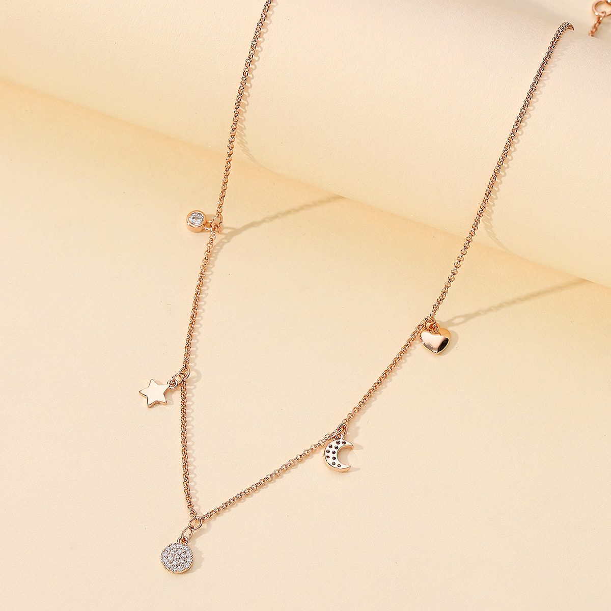 Xuhui brand premium copper-plated real gold inlaid zircon water drop high-quality, fashionable and versatile necklace pendant