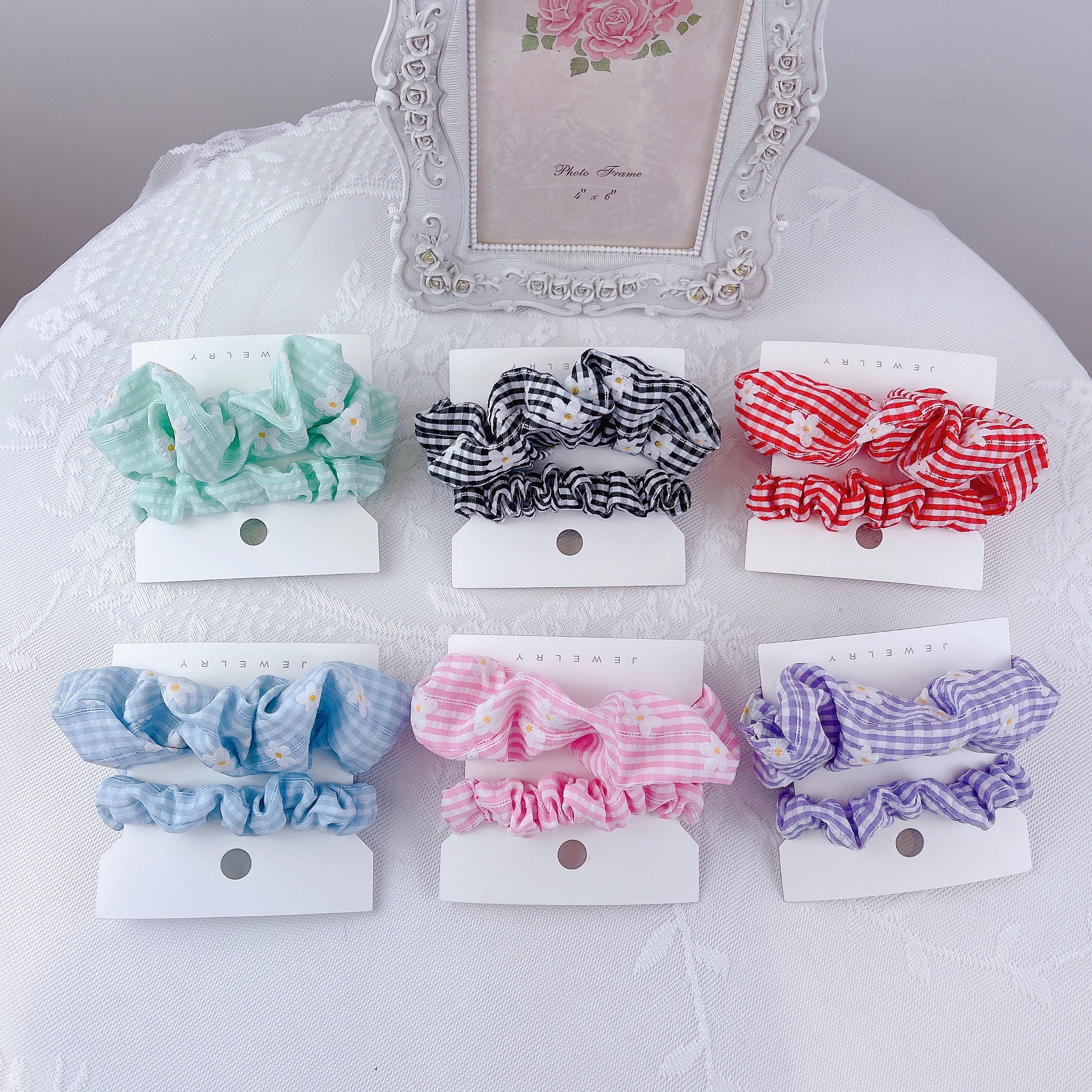 Bikini set card - checkered hair band