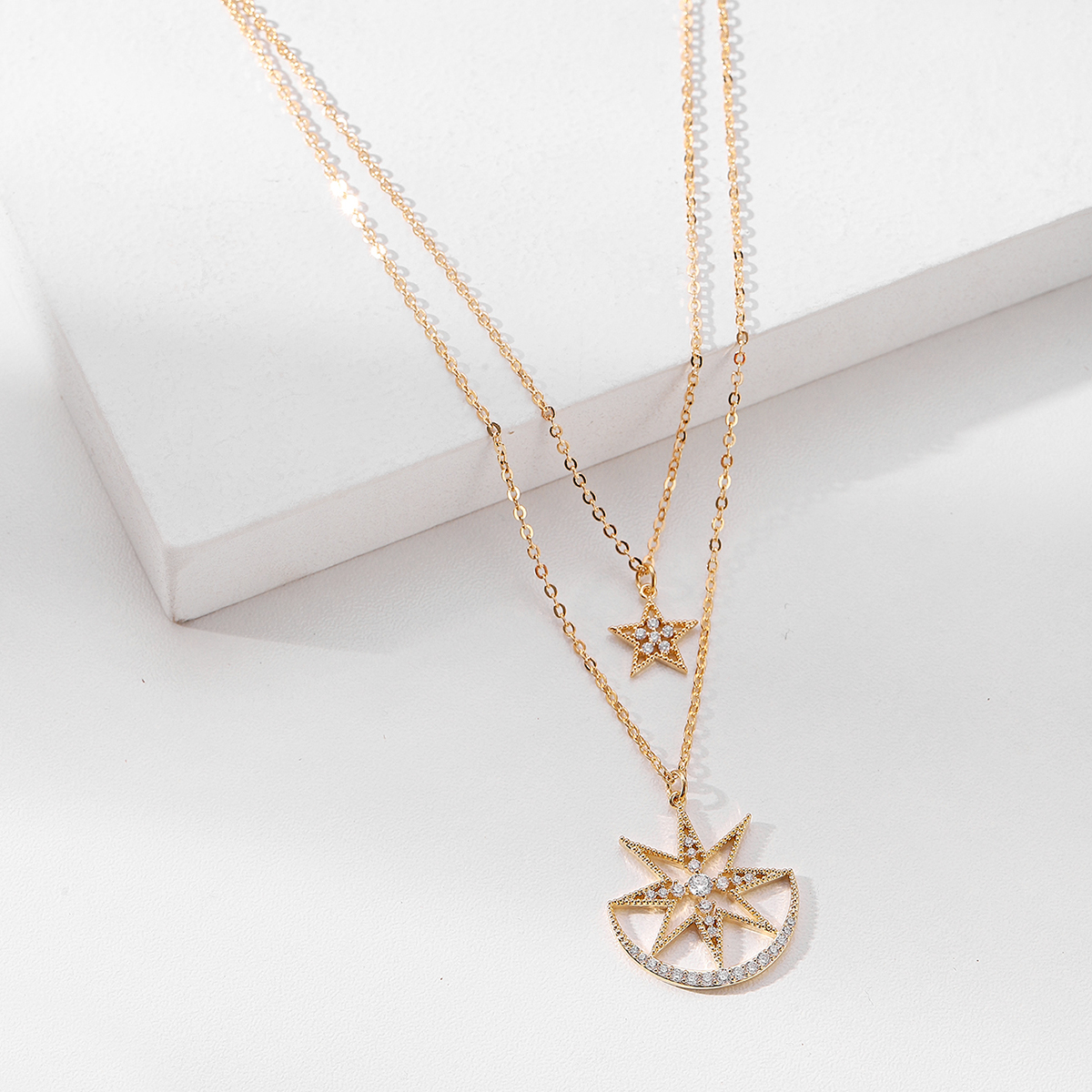 Xuhui brand Mangxing Zircon gold-plated necklace sweater chain women's new luxury and fashionable accessories