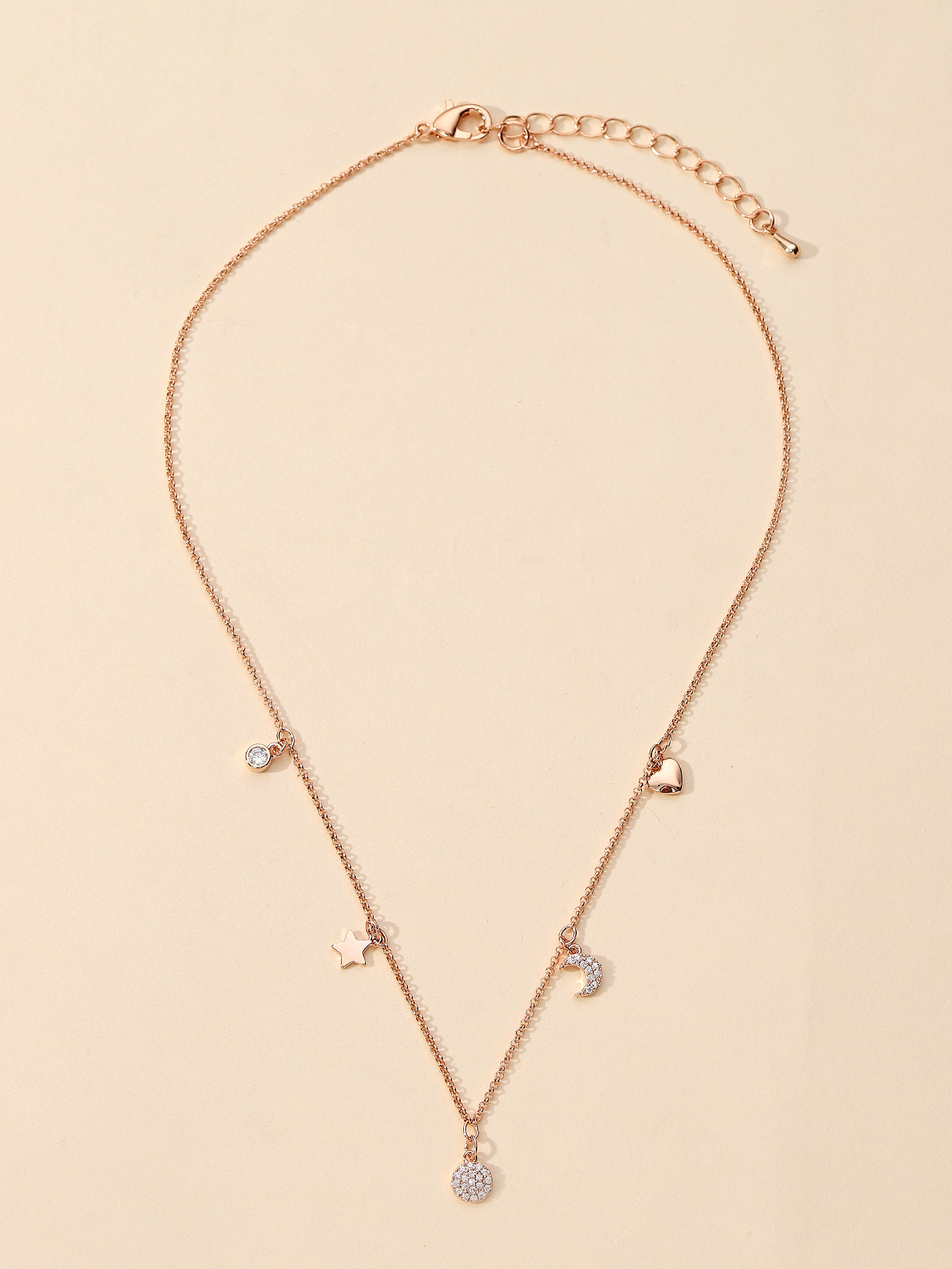 Xuhui brand premium copper-plated real gold inlaid zircon water drop high-quality, fashionable and versatile necklace pendant Specification image