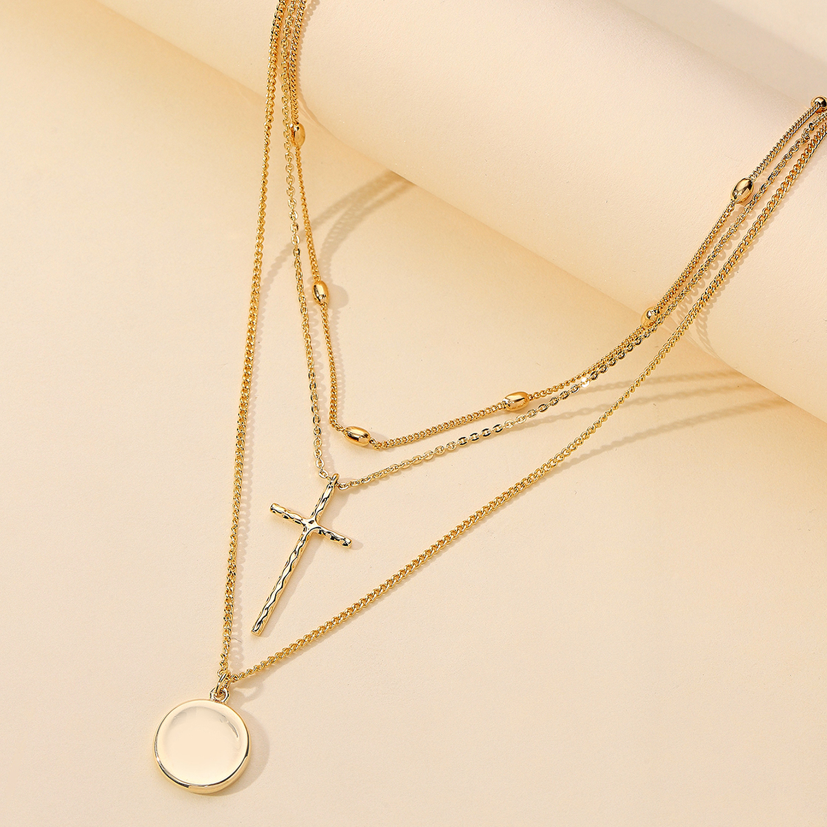 Xuhui brand premium copper plated with real gold and set with zircon, high-quality cross-shaped pendant