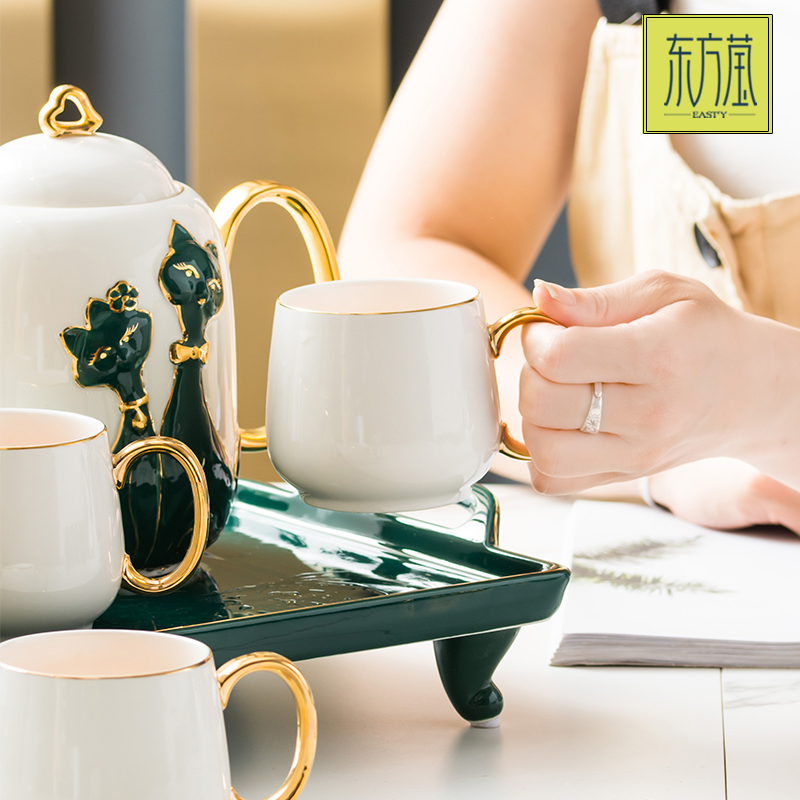 陶瓷水具/水具套装/杯子套装白底实物图