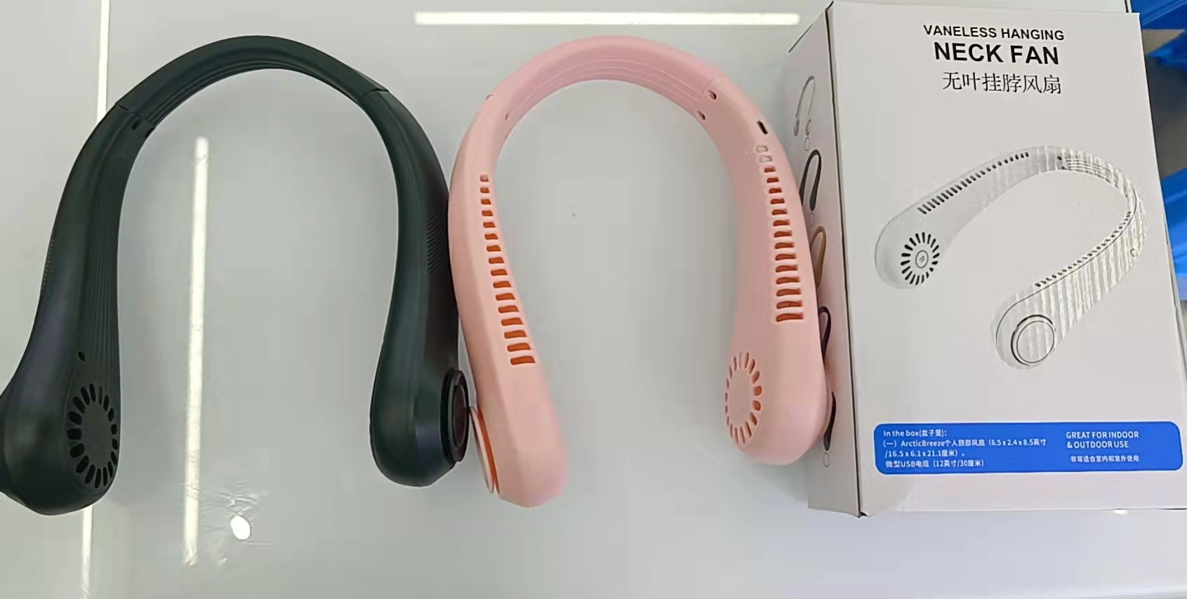 The A16 bladeless neck-hanging fan has three Settings to free your hands