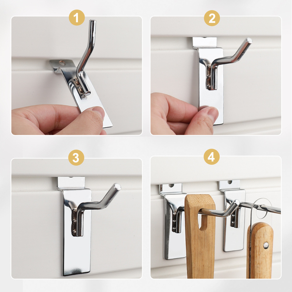 Wholesale and customization of white and black single-line hooks for channel plates, supermarket mobile phone accessories, jewelry stores, and shelf hooks Specification image